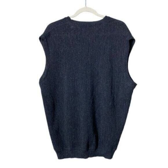 Peru Unlimited Alpaca Wool Sweater Vest XXL Old Money‎ Preppy Grandpa Luxe Grey - Picture 4 of 9